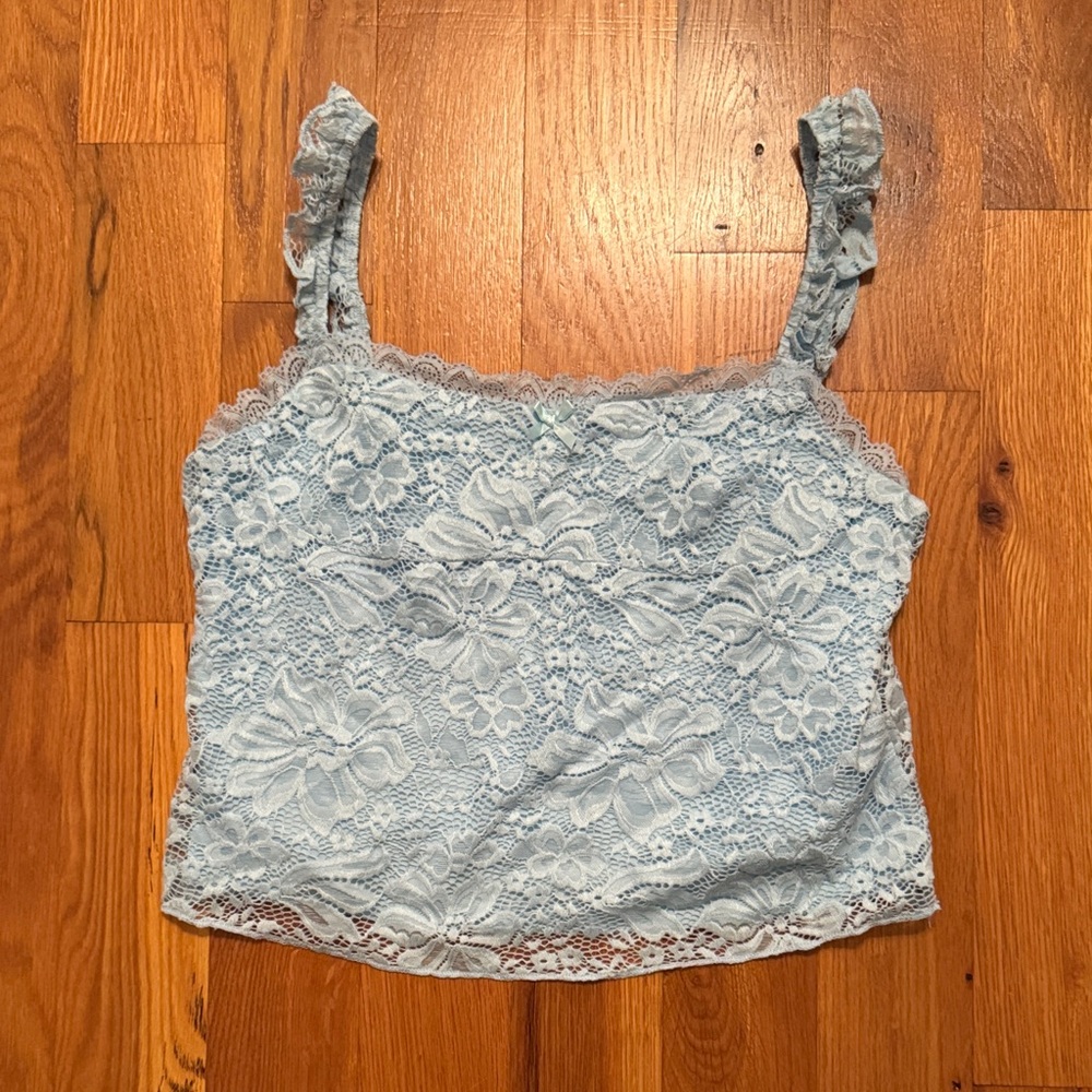 Lace Blue Women's Top